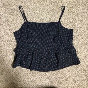 Forever 21 cropped ruffle tank
